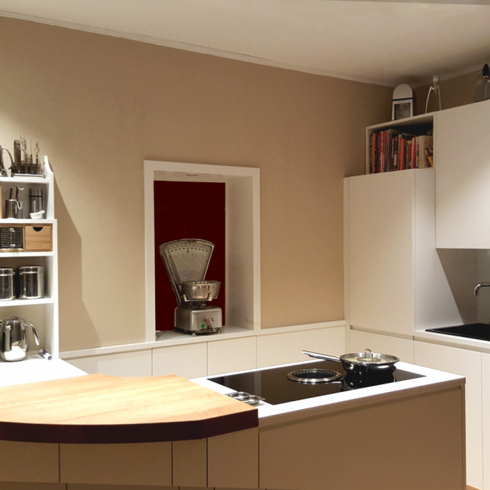 Küche mit Wandschrank – Einrichtungsbeispiel
